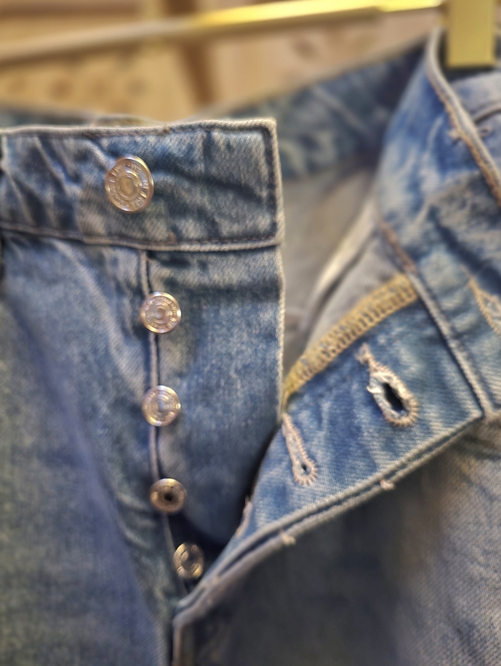 NWOT We The Free Good Luck/Lucky You Mid Rise Barrels In Barnyard Blue - Picture 6 of 10